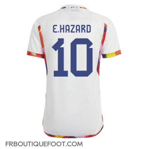 Maillot de foot Belgique Eden Hazard #10 Extérieur vêtements Monde 2022 Manches Courtes